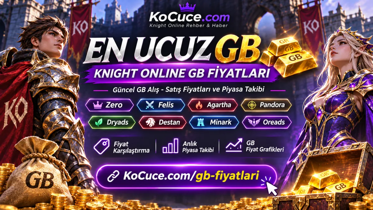 En Ucuz GB 2026 | Knight Online GB Fiyatları - KoCuce