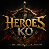 ⚔️ HeroesKO | EASY EXP • HARD GB • 7/24 CR • FARM & PK ⚔️